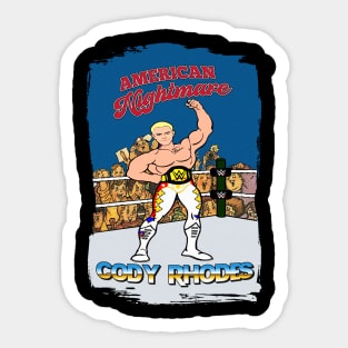 Cody Rhodes 80s Action Star Sticker